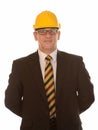 Businessman in hard hat Royalty Free Stock Photo