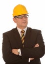 Businessman in hard hat Royalty Free Stock Photo