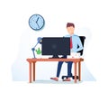 Businessman hardworking icon vector. Businessman working brainstorming process hardworking procession generation concept