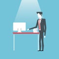 Businessman hardworking icon vector