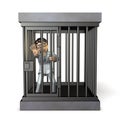Businessman has been detained in prison Royalty Free Stock Photo
