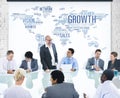 Businessman Having a Presentation About Growth Royalty Free Stock Photo