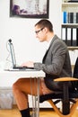 Businessman Having A Teleconference In Shorts