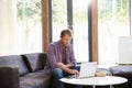 Businessman Having Working Lunch In Office Royalty Free Stock Photo