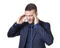 Businessman with headache Royalty Free Stock Photo