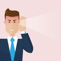 The businessman hear a bad news.Modern vector illustration in flat style.