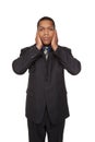 Businessman - hear no evil Royalty Free Stock Photo