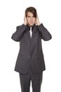 Businessman - hear no evil Royalty Free Stock Photo