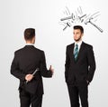 Businessman hiding a weapon Royalty Free Stock Photo