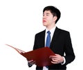 Businessman hold the files Royalty Free Stock Photo