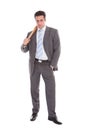 Businessman Holding Baseball Bat Royalty Free Stock Photo
