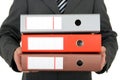 Businessman Holding Binders Royalty Free Stock Photo