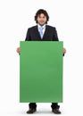 Businessman holding blank sign Royalty Free Stock Photo