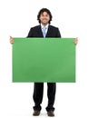 Businessman holding blank sign Royalty Free Stock Photo