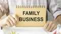 card with text FAMILY BUSINESS Royalty Free Stock Photo