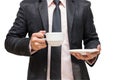 Businessman holding the coffee cup Royalty Free Stock Photo