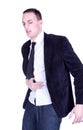 Businessman holding his stomach