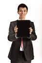 Businessman holding iPad