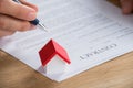 Businessman Holding Pen On Contract Paper Royalty Free Stock Photo