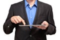 Businessman holding a tablet Royalty Free Stock Photo