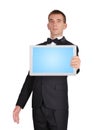 Businessman holding tablet Royalty Free Stock Photo
