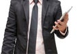 Businessman holding the tablet Royalty Free Stock Photo