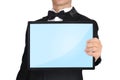 Businessman holding touch pad Royalty Free Stock Photo