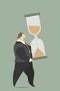 Businessman Is An Hourglass