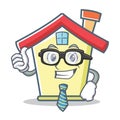 Businessman house character cartoon style