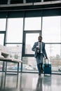 businessman hurrying up for flight Royalty Free Stock Photo