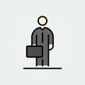 Businessman icon avatar simple flat style illustration Royalty Free Stock Photo