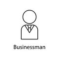 businessman icon. Element of web icon with name for mobile concept and web apps. Detailed businessman icon can be used for web and