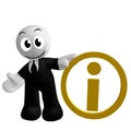 Businessman icon with information symbol