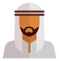 Businessman icon. Man from Saudi emirate avatar Royalty Free Stock Photo