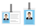 Businessman ID card, name badge vector illustration