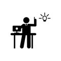 Businessman, idea, creative, think icon. Element of businessman pictogram icon. Premium quality graphic design icon. Signs and