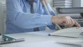 Businessman Image Using Office Landline Phone in Accounting Archive Royalty Free Stock Photo