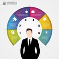 Businessman. Infographics concept. Modern design template