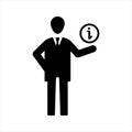 Businessman information icon. Details icon