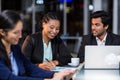 Businessman interacting with a colleague Royalty Free Stock Photo