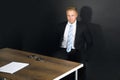 Businessman In Interrogation Room