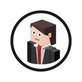 Businessman isometric avatar