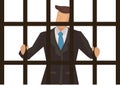 Businessman in jail Royalty Free Stock Photo