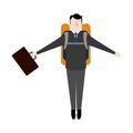 Businessman with a jetpack icon