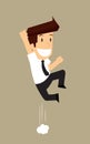 Businessman jump ecstasy