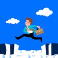 Businessman jump