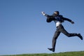 Businessman jumping Royalty Free Stock Photo