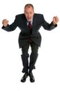 Businessman jumping for joy. Royalty Free Stock Photo