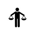 Businessman, justice icon. Element of businessman pictogram icon. Premium quality graphic design icon. Signs and symbols