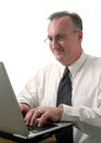 Businessman with laptop computer